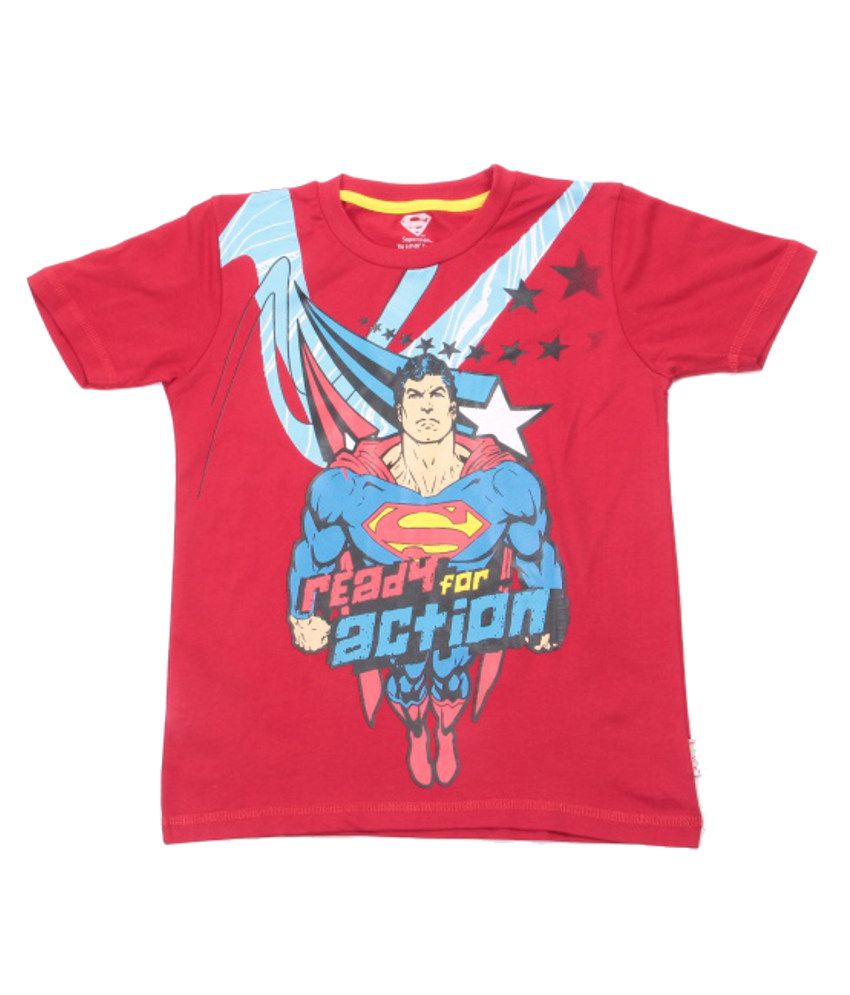 Superman Red Cotton T-Shirt - Buy Superman Red Cotton T-Shirt Online at ...