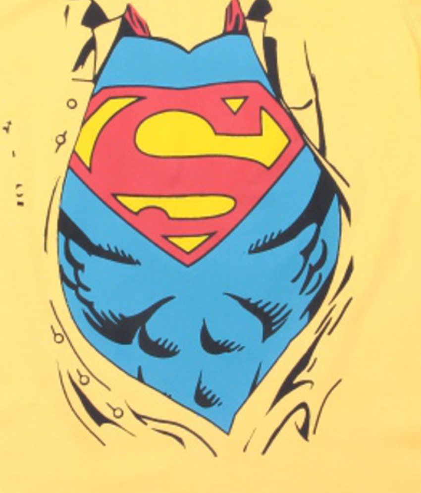 yellow superman t shirt