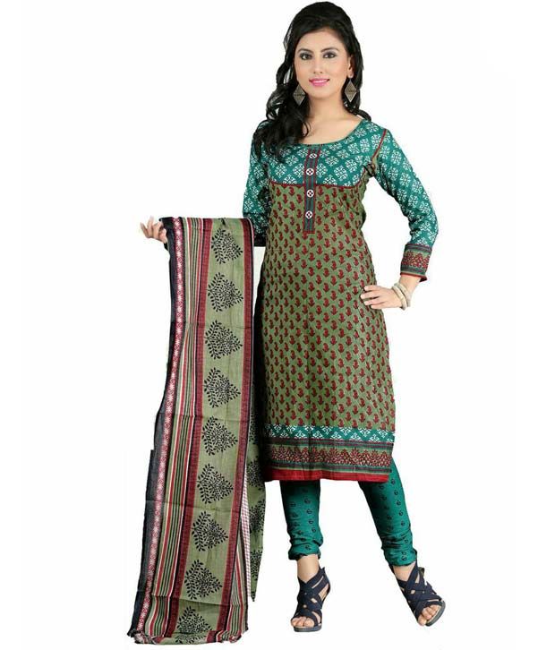 unstitched cotton dress material online