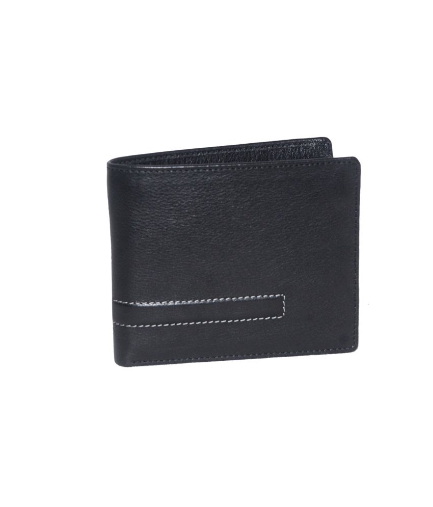 Sammy Black Leather Bi-Fold Premium Regular Wallet: Buy Online at Low ...