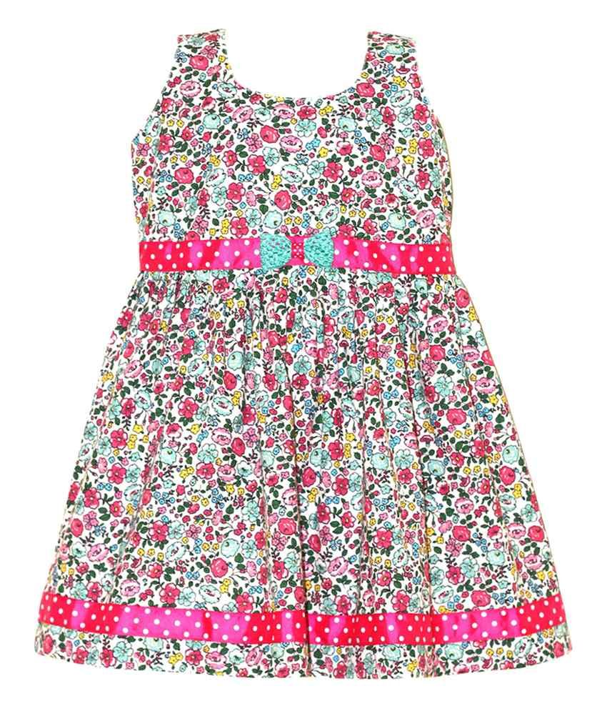white cotton frock design
