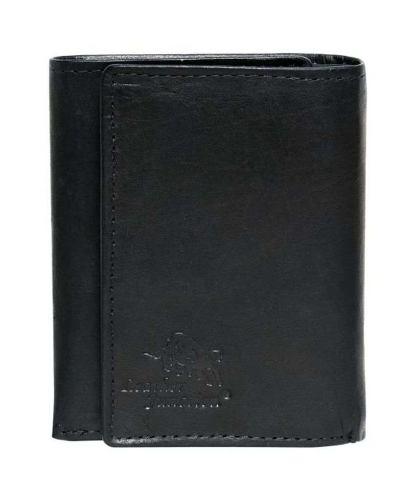 Leather Junction Formal Classy Black Wallet For Men: Buy Online at Low ...