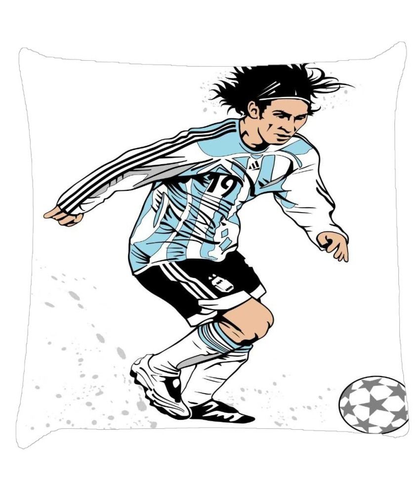 Snoogg Messi Playing Long Hair Tackle 3000 Cushion Cover Buy