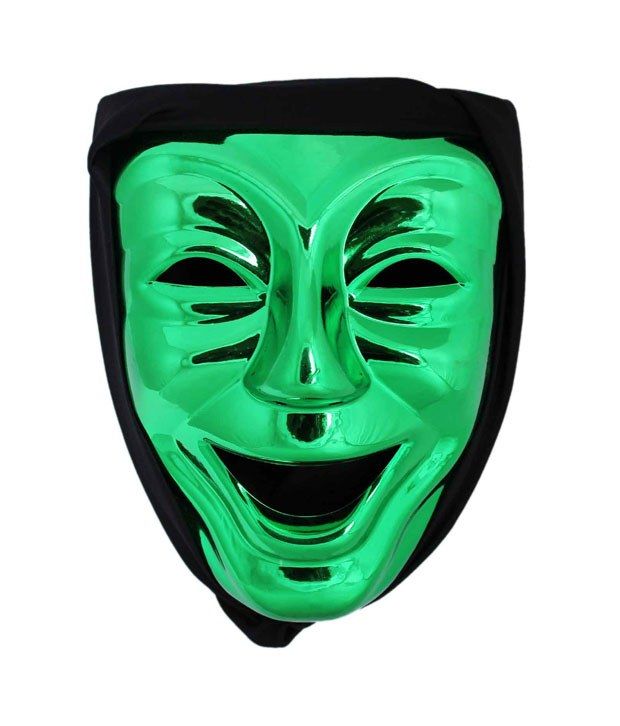 Tootpado 300 Immortal Laughing Mask with Hood - Green - Cosplay Face