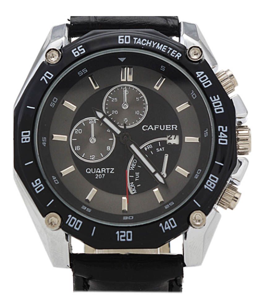 Cafuer Black Swiss Leather Men Watch Buy Cafuer Black Swiss Leather
