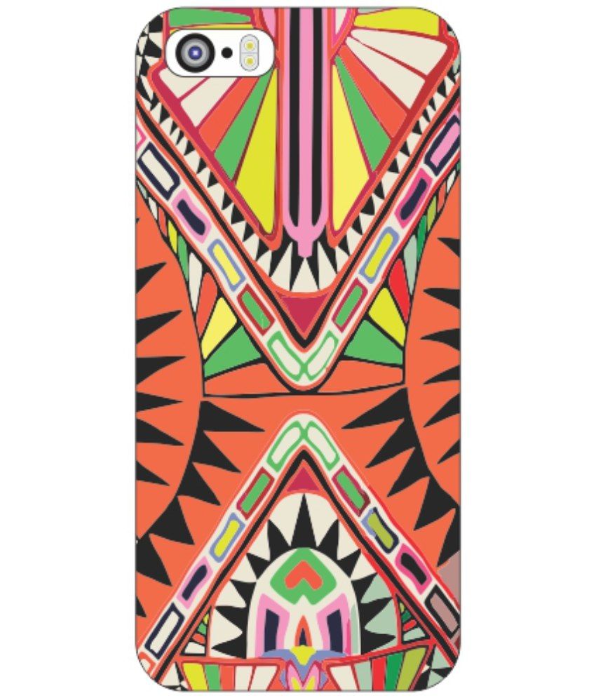 Printland Back Cover for I Phone 5S Triangled Phone Cover Multicolour