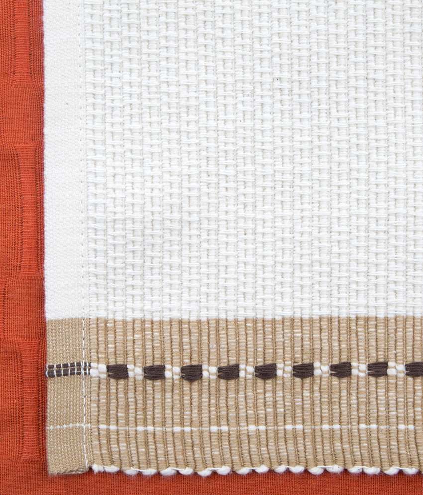 Fab India White And Beige Contemporary Cotton Table Mats Fab India White And Beige Contemporary Cotton Table Mats