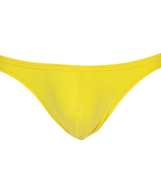 La Intimo - Yellow Cotton Blend Men's Thongs ( Pack of 1 ) - Buy La ...