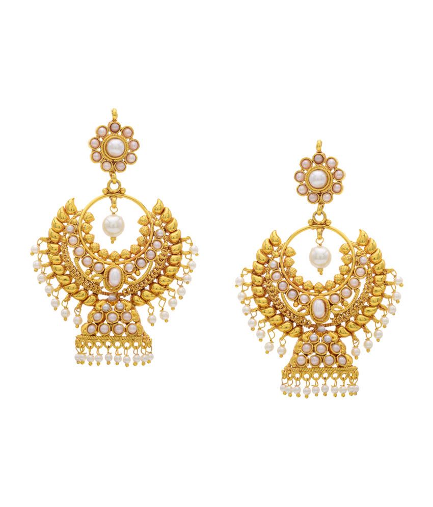Hyderabad Jewels Trendy Long Chand Bali Hanging Earrings Buy