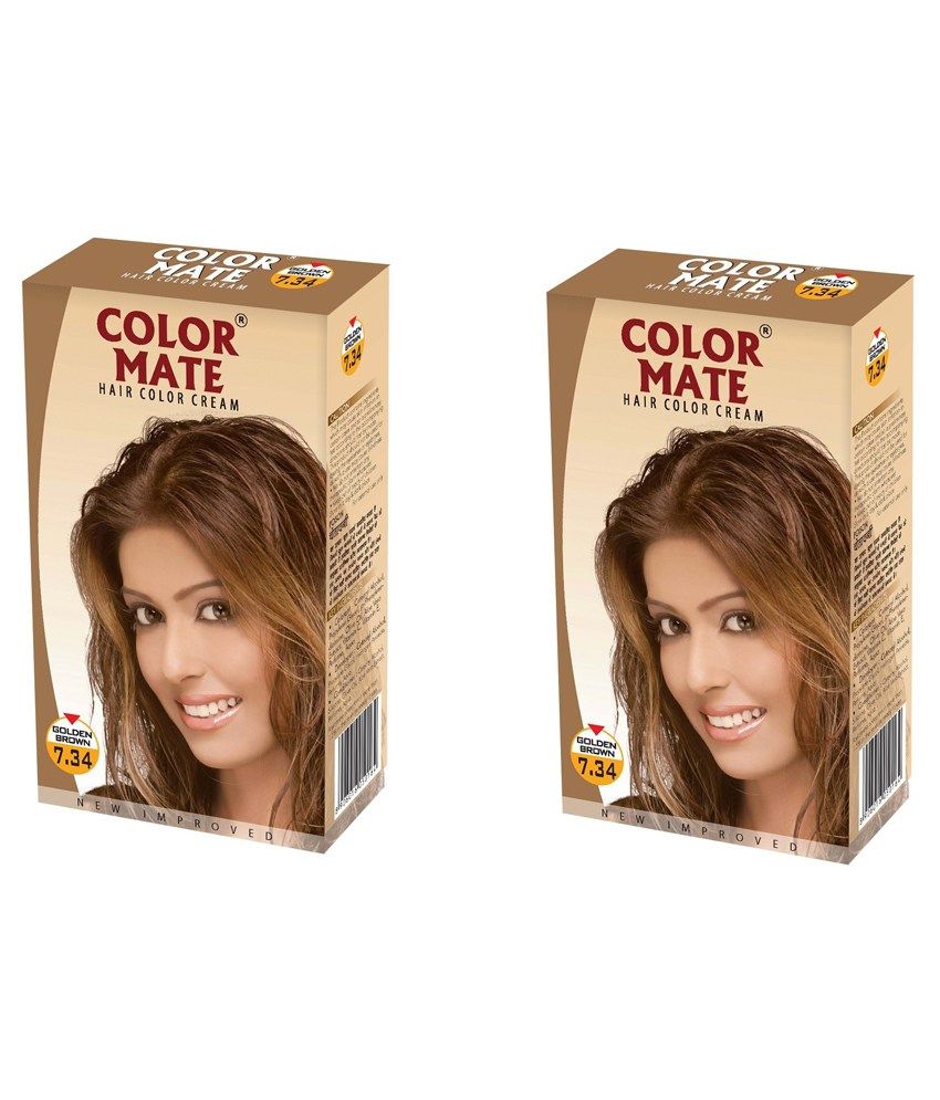 Color Mate Hair Color Golden Brown - 130 ml Pack of 2: Buy Color Mate ...