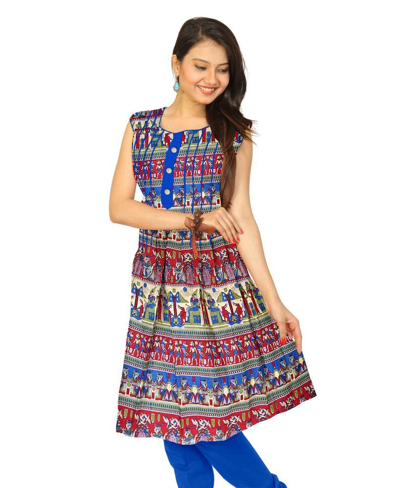 red frock kurti
