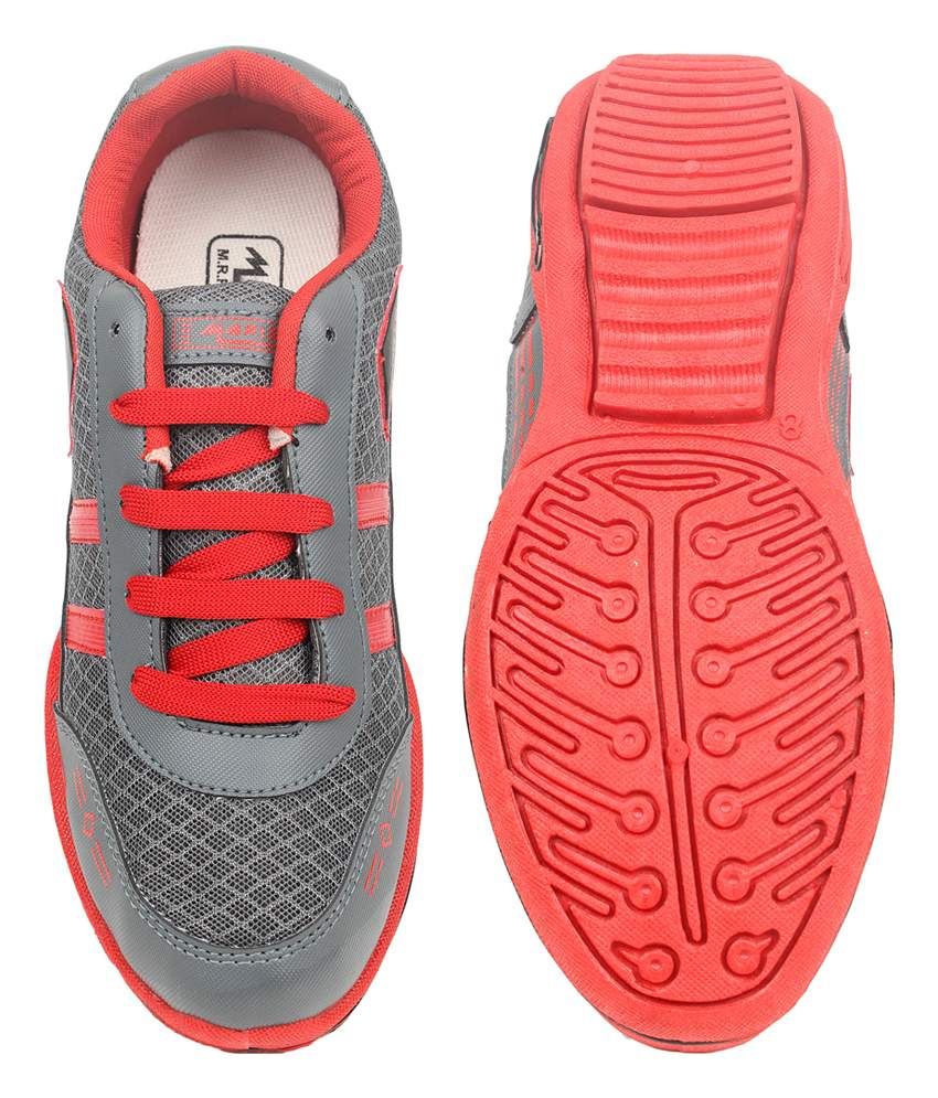 red mesh sport shoes