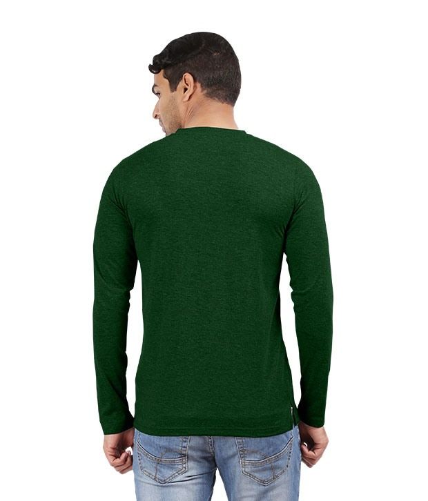 Hbhwear Mens Henley Full sleeve Tshirt Pack of 2 Bottle Green,White