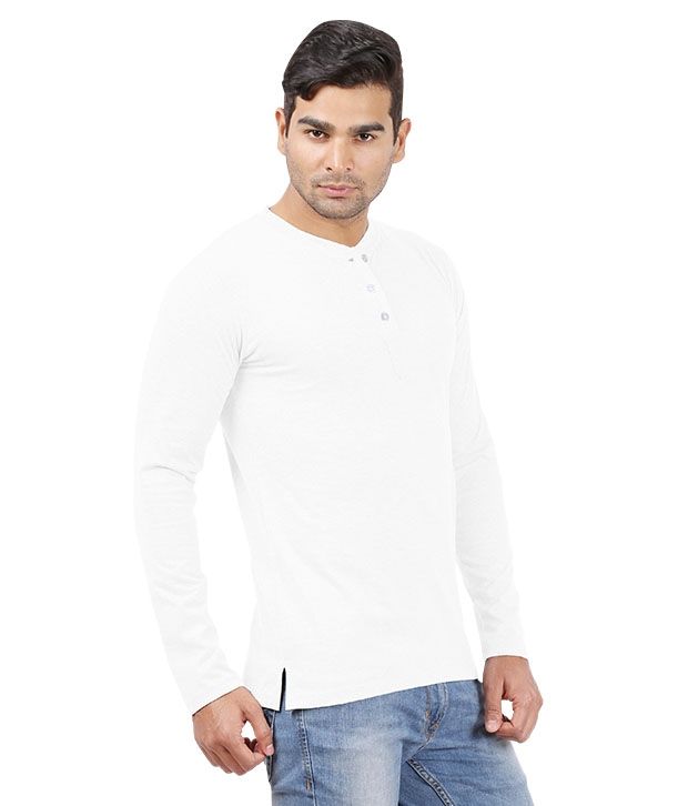 Hbhwear Mens Henley Full sleeve Tshirt Pack of 2 Bottle Green,White