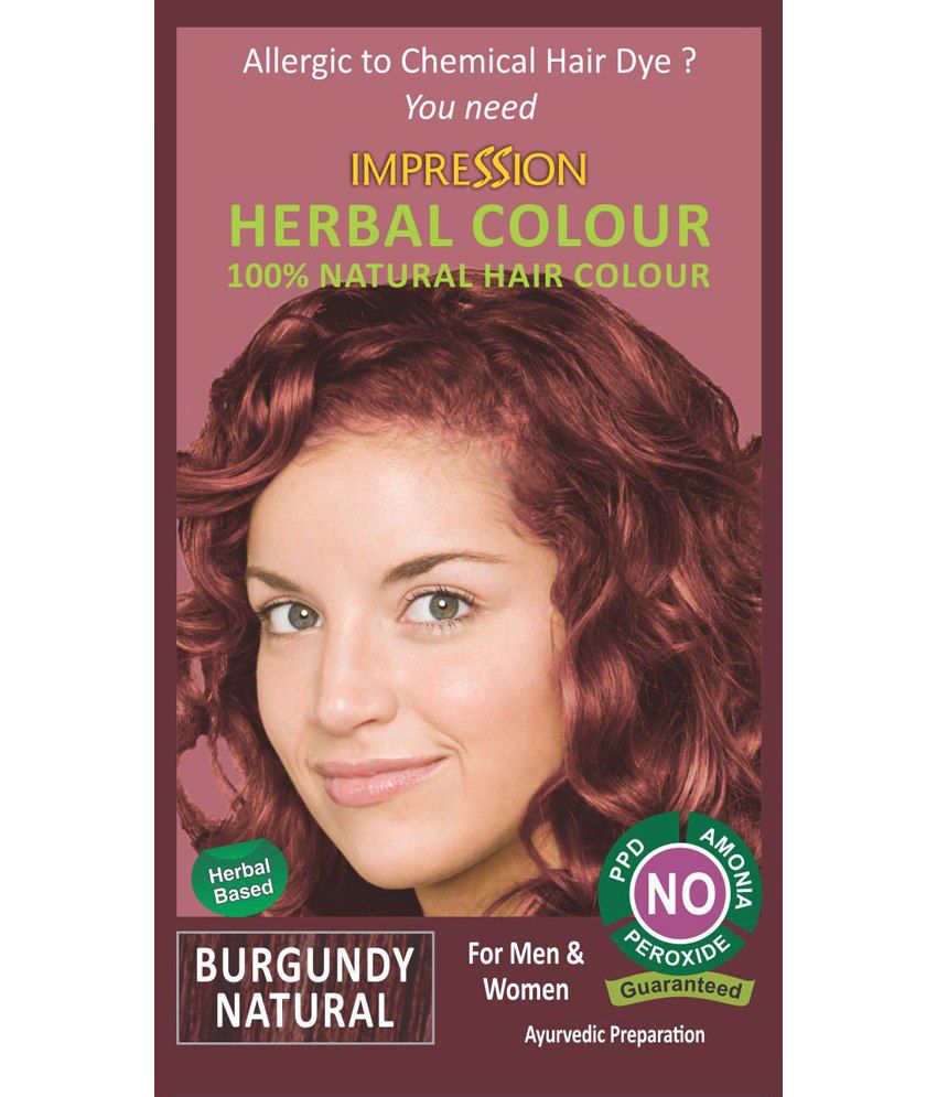Impression 100% Natural Herbal Hair Colour - Burgundy Natural (150g): Buy  Impression 100% Natural Herbal Hair Colour - Burgundy Natural (150g) at Best  Prices in India - Snapdeal