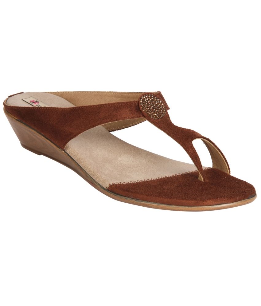 low brown wedges