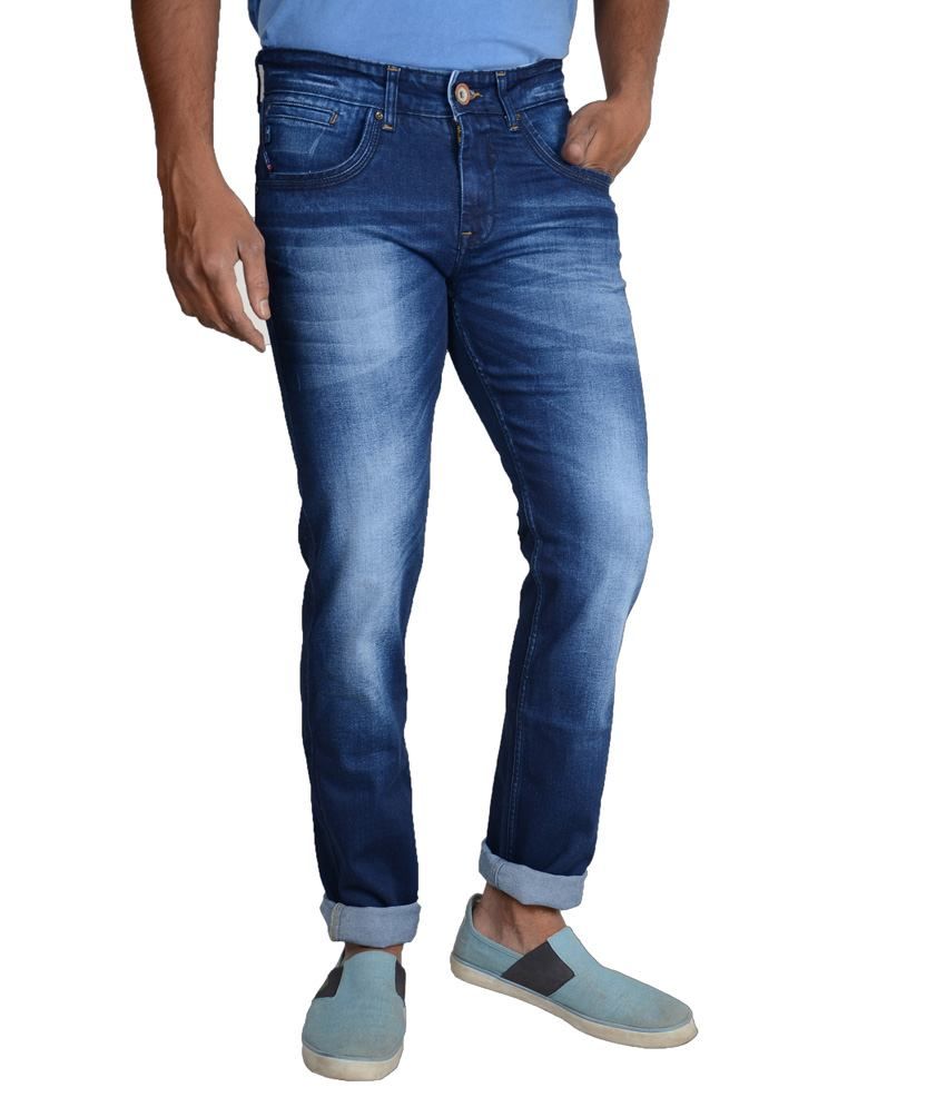 Oxford Denimz Blue Cotton Regular Fit Jeans - Buy Oxford Denimz Blue ...