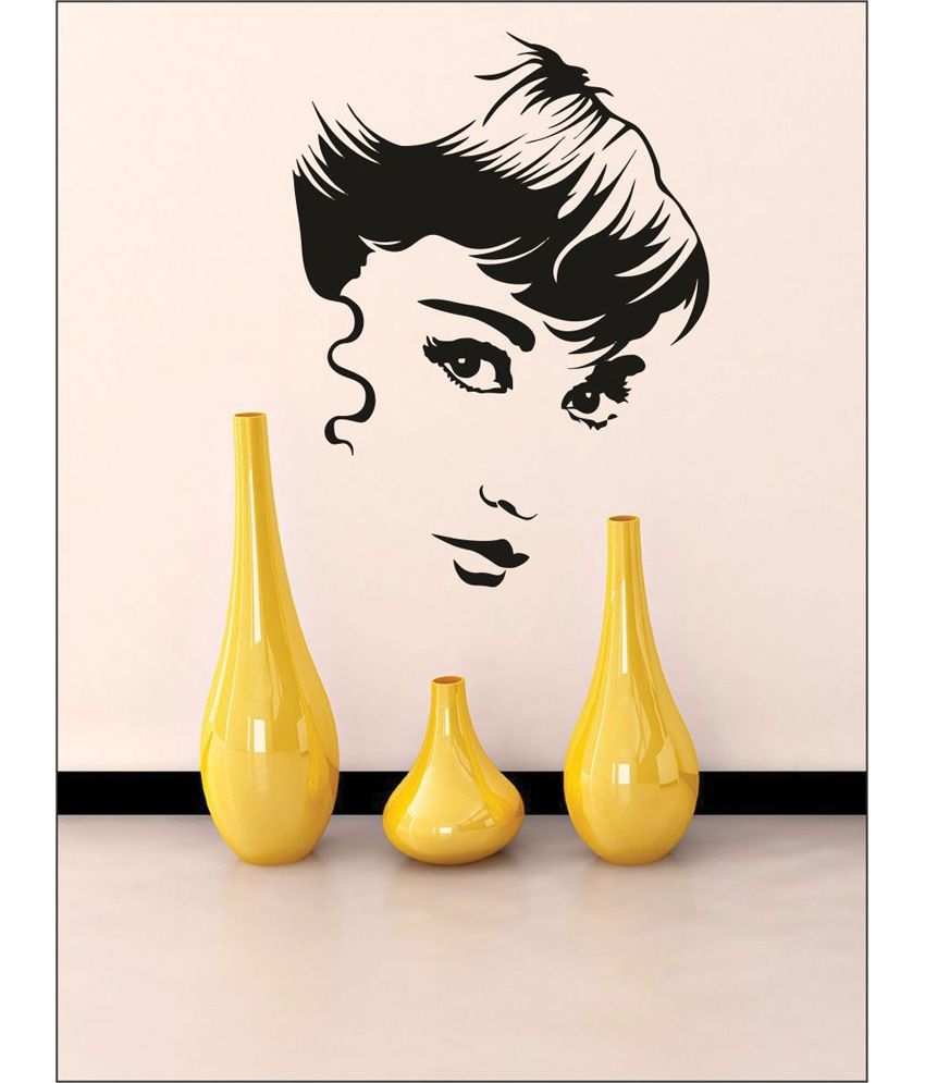 Wall1ders Audrey Hepburn Sketch Black Stickers Large Buy Wall1ders Audrey Hepburn Sketch