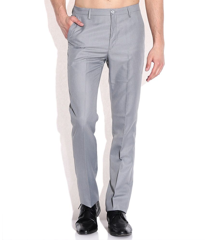 tapered fit formal trousers