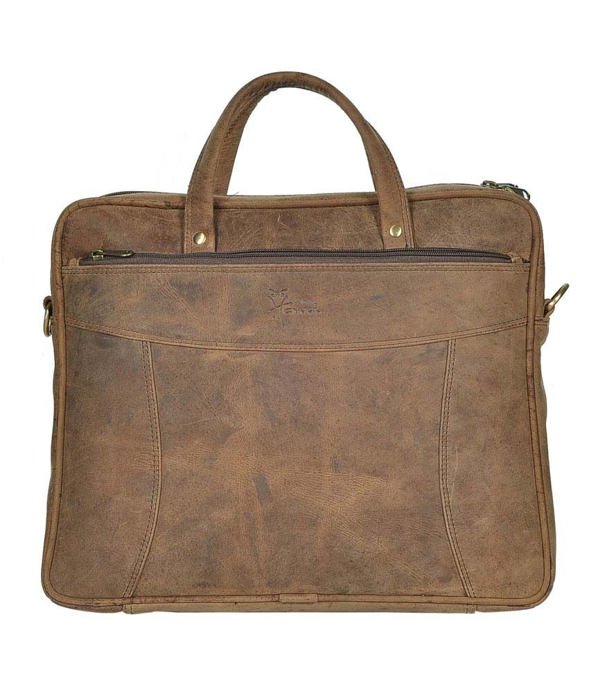 Hawai Tan Hunter Leather Mini Laptop Bag - Buy Hawai Tan Hunter Leather ...