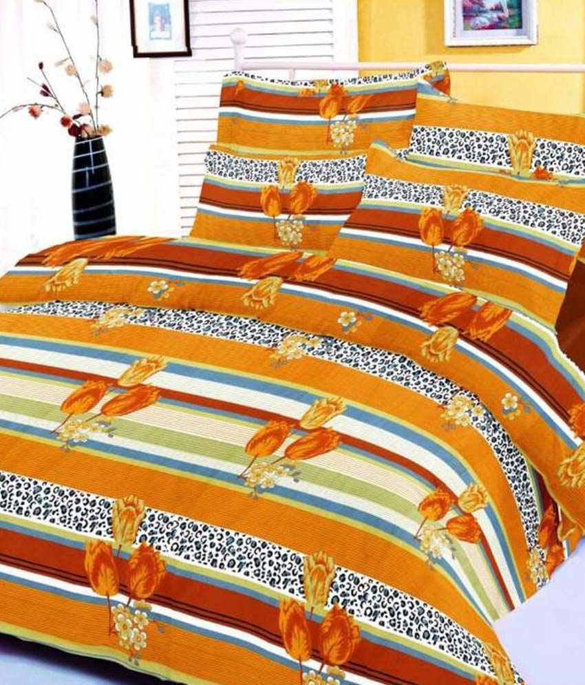 Luxe Cotton Double Bedsheet With 2 Pillow Cover Buy Luxe Cotton