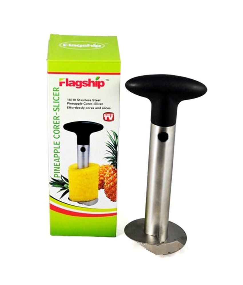     			Snapshopee Silver Stainless Steel Pineapple Cutter