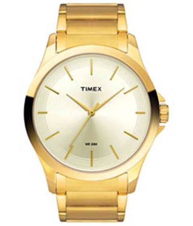 Top 52+ imagen timex golden watch