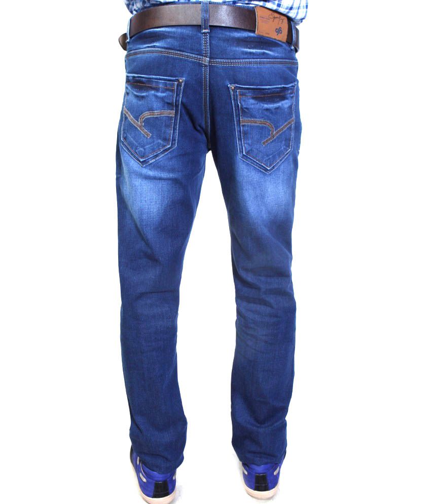 Sparky Blue Cotton Jeans - Buy Sparky Blue Cotton Jeans Online at Best ...