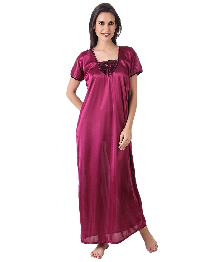 Buy Masha Pink Satin Nighty Online at Best Prices in India - Snapdeal