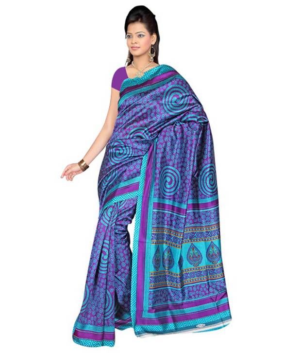 Milan Sarees Silk Printed Saree Buy Milan Sarees Silk Printed Saree