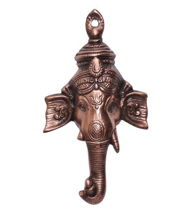 Sri Alankar Black Metal Ganesha Face Idol(25cmx0.5cmx14cm): Buy Sri ...