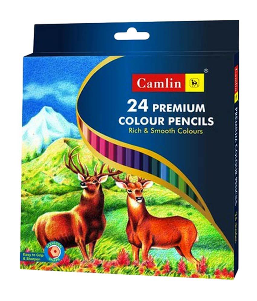 Camlin Premium Colour Pencil Full Size24 Shades Buy Online at Best
