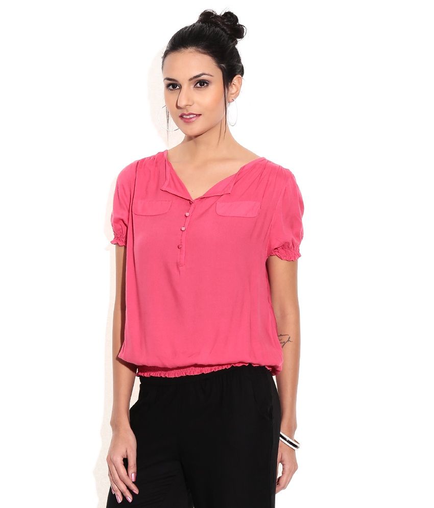 Cherokee Pink Rayon Tops - Buy Cherokee Pink Rayon Tops Online at Best ...