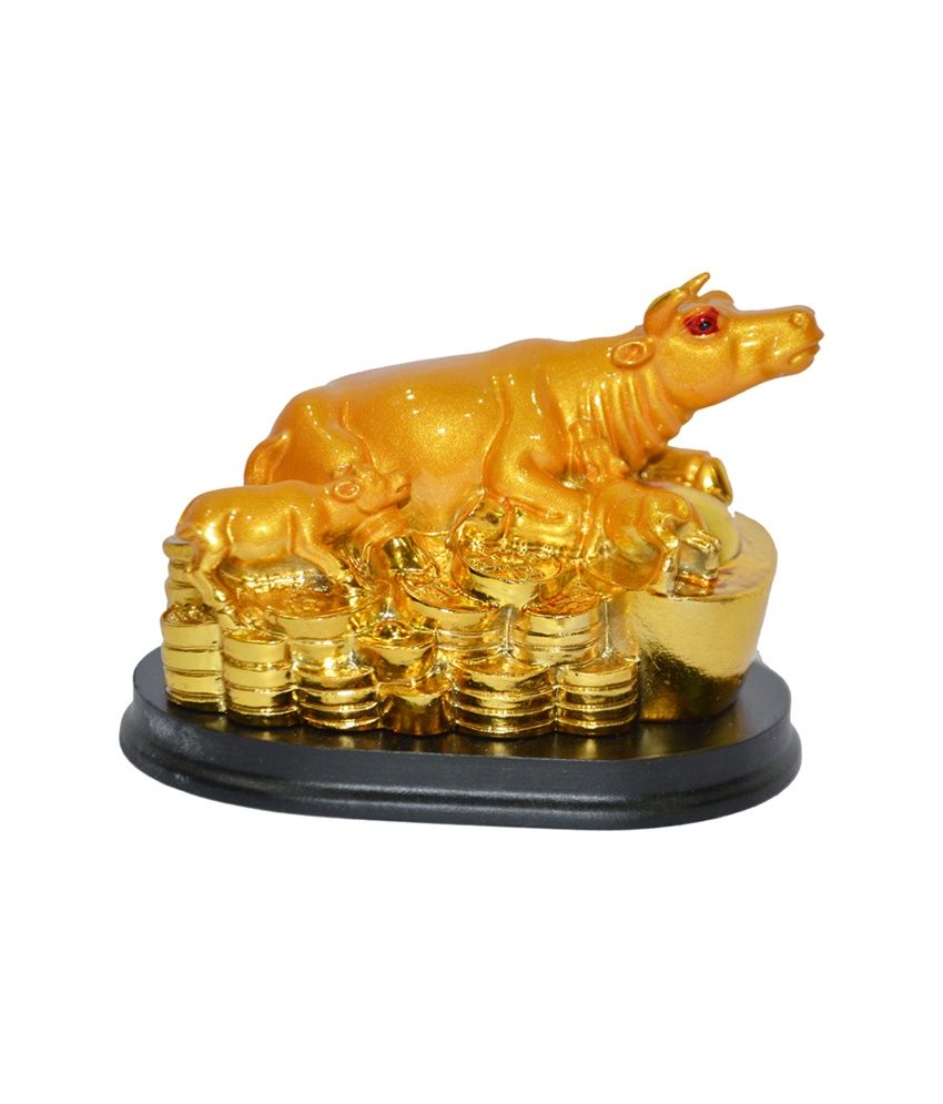     			Anjalika Feng Shui Wealth Cow In Golden