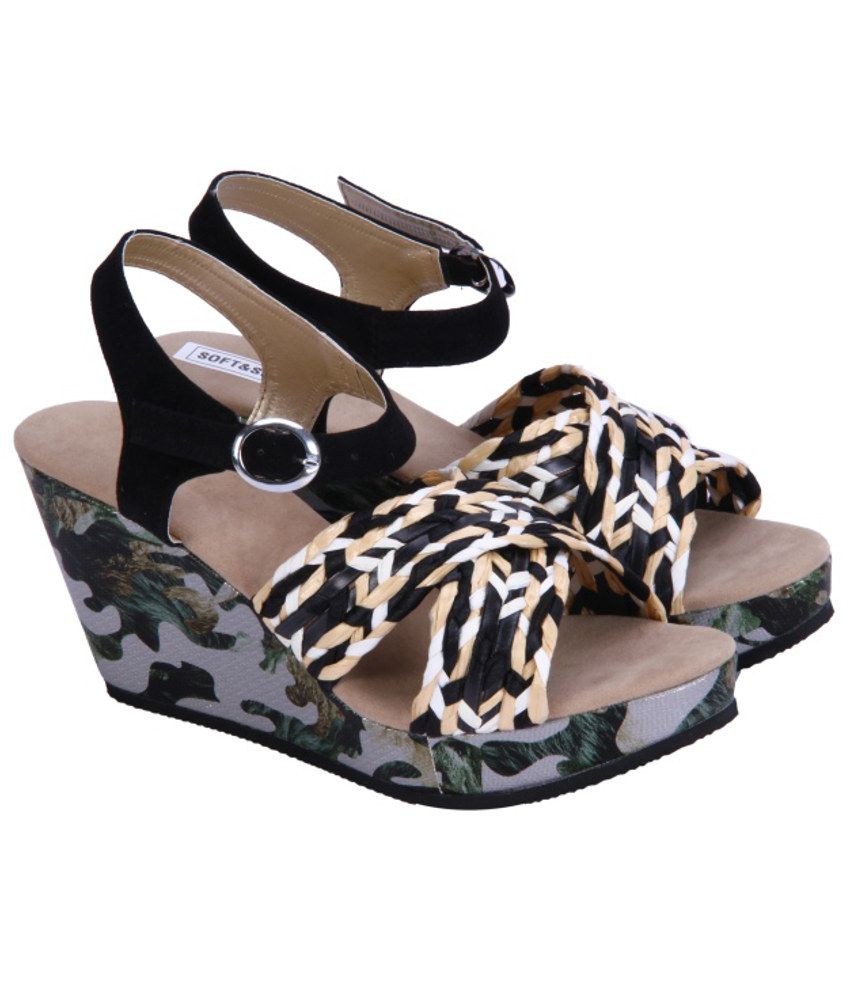 Soft and Sleek Trendy Black Heeled Sandals Price in India- Buy Soft and  Sleek Trendy Black Heeled Sandals Online at Snapdeal
