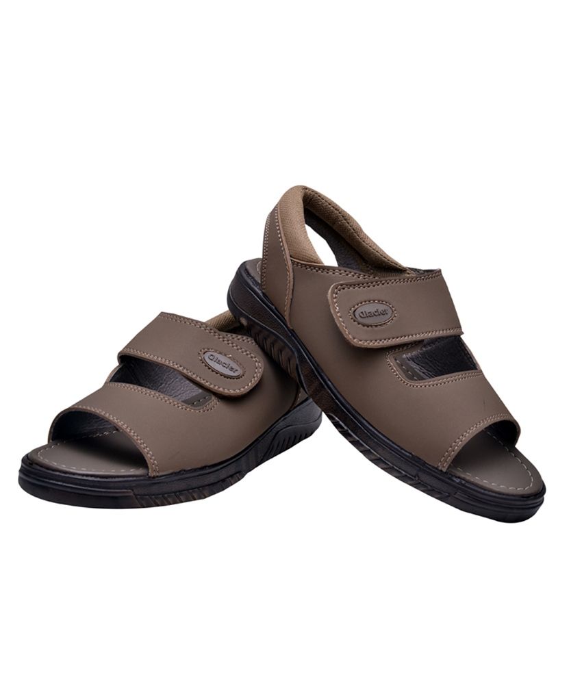 tan velcro sandals