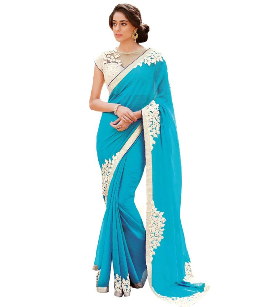 48% OFF on Laxmipati Designer Pure Georgette Saree on Snapdeal ...