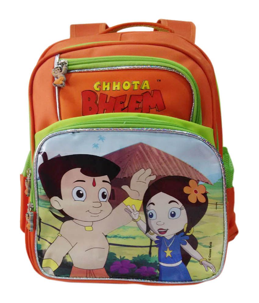 High Spirit Chota Bheem Orange & Green School Bag: Buy Online at Best Price in India - Snapdeal