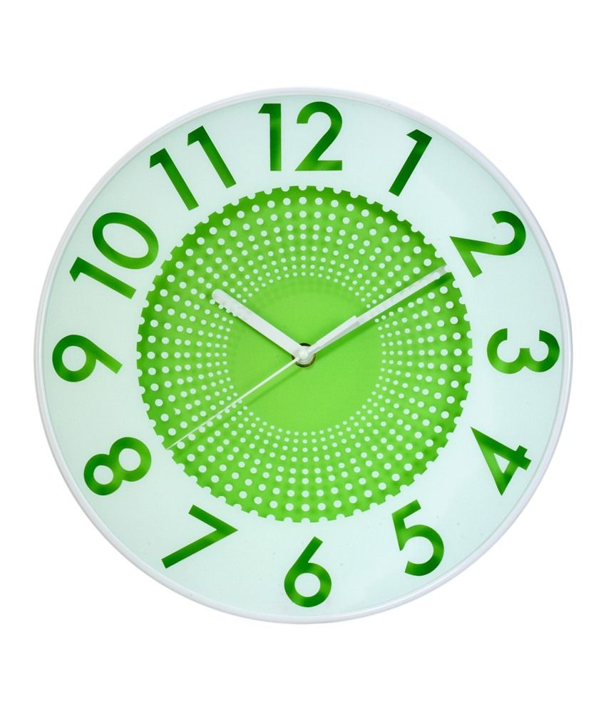 klok chic green wall clock buy klok chic green wall clock at best price in india on snapdeal