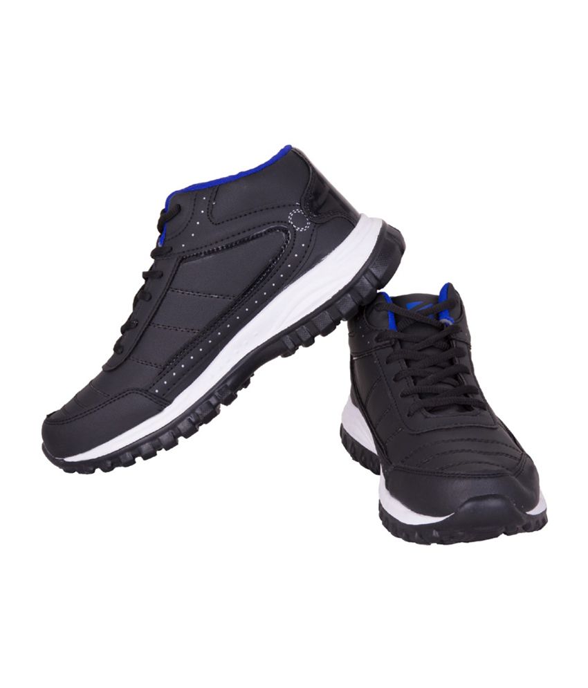 black high ankle sports shoes