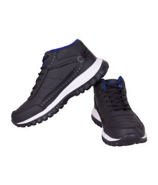 black high ankle sports shoes