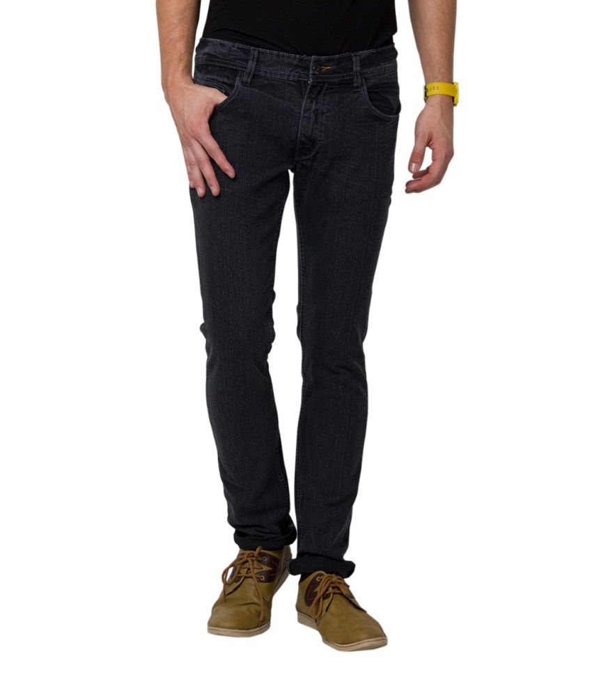 black cotton jeans mens