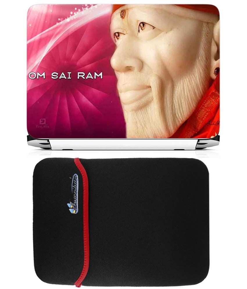 Anwesha's Reversible Laptop Sleeve With Laptop Skin 15.6 Inch Sai