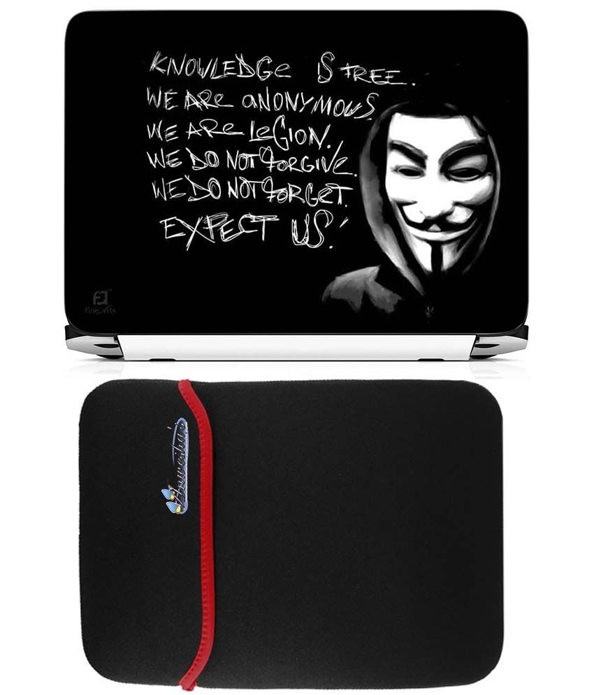 Anwesha's Reversible Laptop Sleeve With Laptop Skin 15.6 Inch Joker