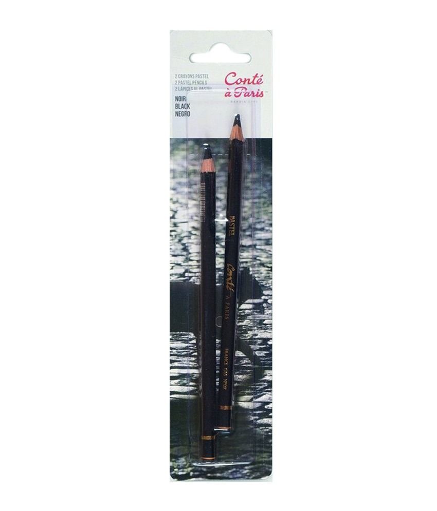 Conte A Paris Pastel Pencils Black (Blister Pack of 2): Buy Online at ...