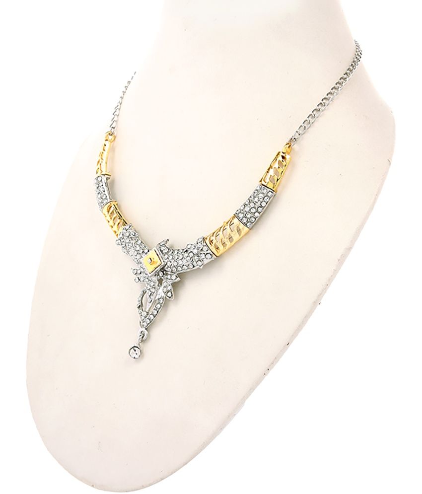 wedding american diamond necklace set