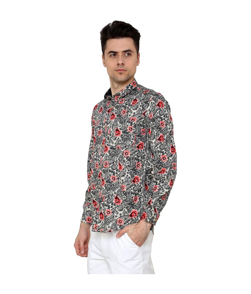 Twills Black & Red Printed Shirt - Buy Twills Black & Red Printed Shirt ...