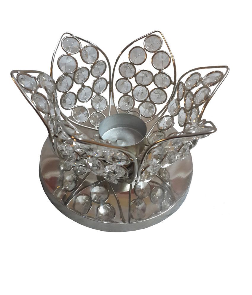 Brasskart Lotus Shaped Candle Holder With Base Buy Brasskart Lotus