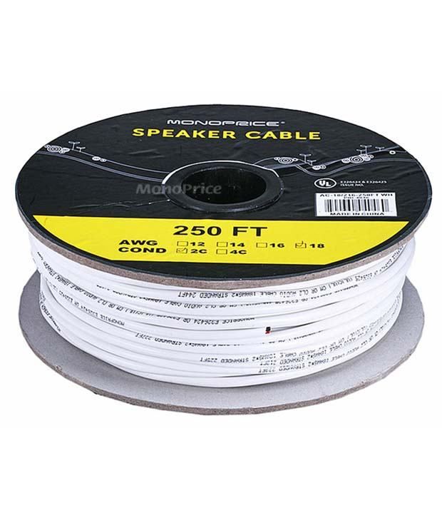Buy Monoprice 250Ft 18Awg Cl2 Rated 2Conductor OxygenFree Pure Bare