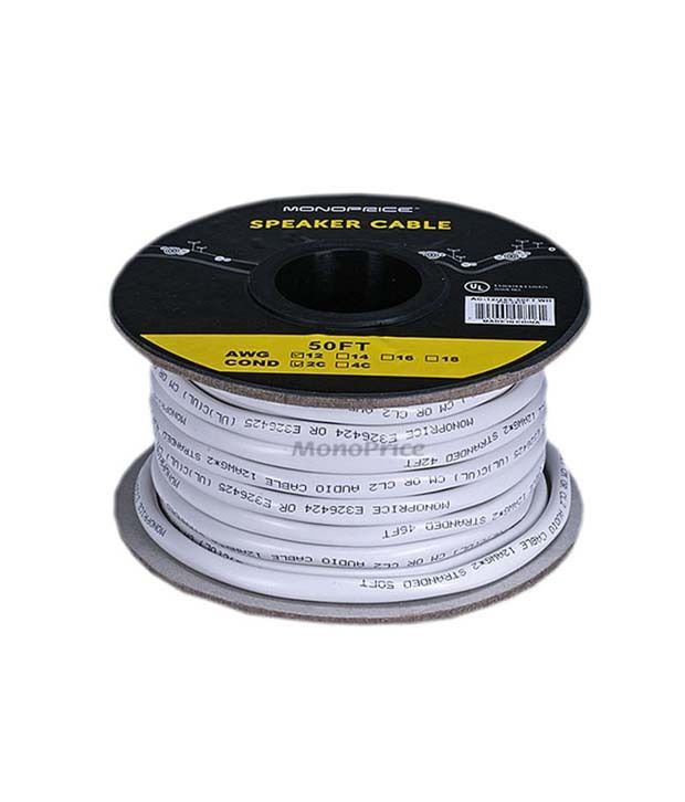 Buy Monoprice 50Ft 12Awg Cl2 Rated 2Conductor OxygenFree Pure Bare